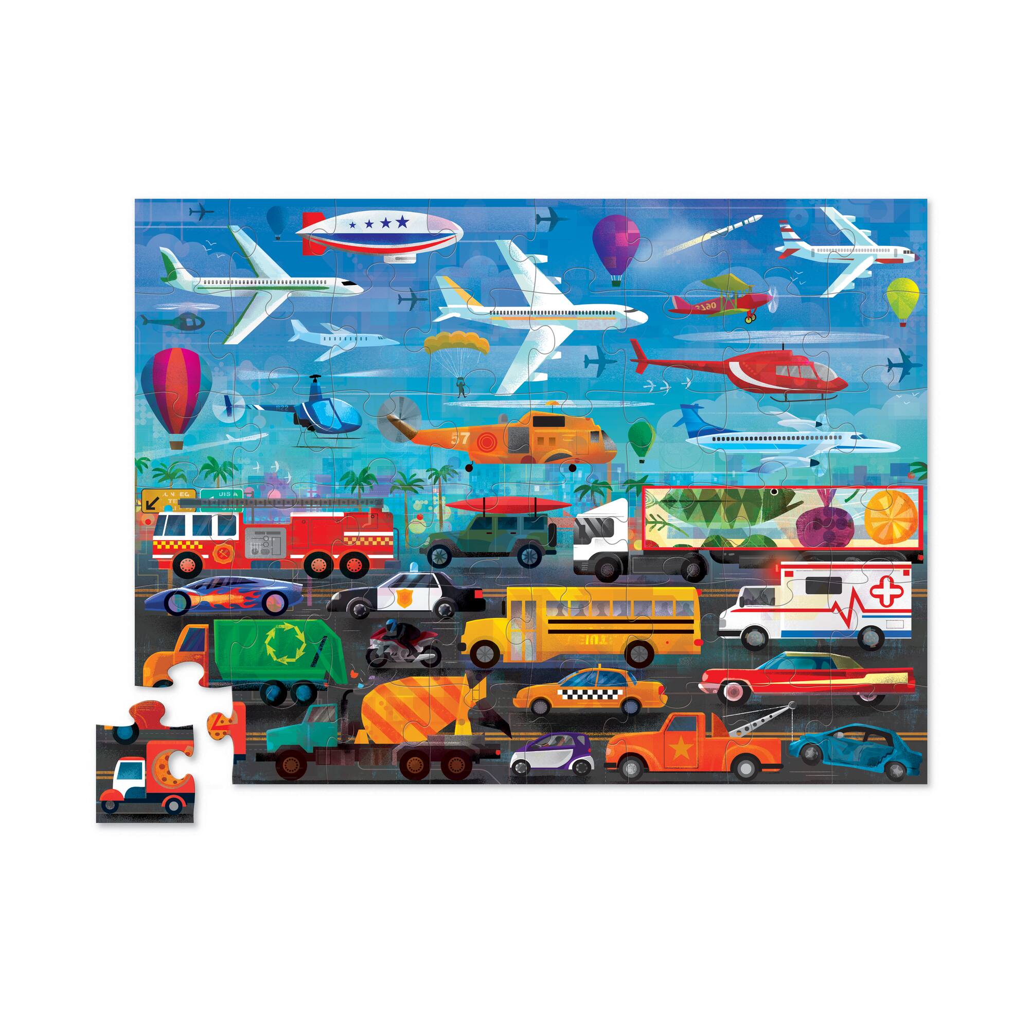 Crocodile Creek® Above & Below Things that Go 48 Piece Jigsaw Puzzle
